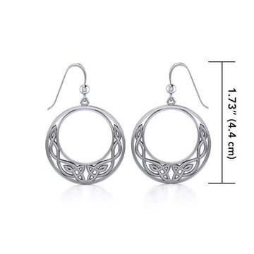Celtic Moon Silver Earrings TE101 - Jewelry